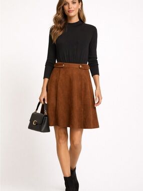 London times • NWT $145 Button Tab Fit & Flare Dress PTP 22”-27”